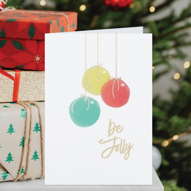 Sparkly Christmas Balls Holiday Card (Creator Uploaded)