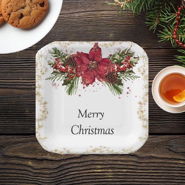 Sparkly Christmas Paper Plates (Creator Uploaded)