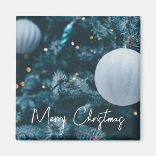 Sparkly Christmas Tree and Christmas Balls Magnet