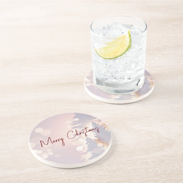 Sparkly Christmas Tree Coaster (Side)