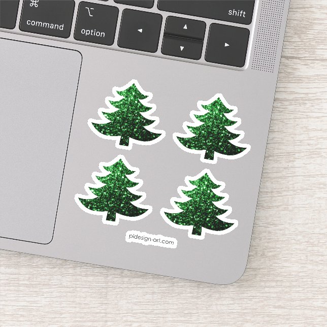 Sparkly Christmas tree green sparkles (Detail)