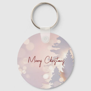 Sparkly Christmas Tree Keychain