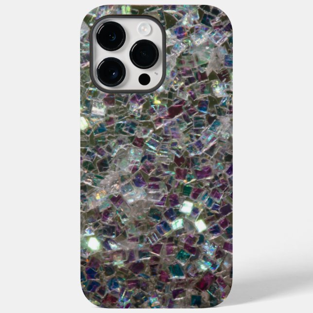 Sparkly colourful silver mosaic Case-Mate iPhone case (Back)