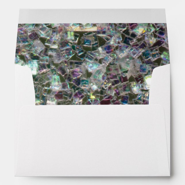 Sparkly colourful silver mosaic envelopes (Back (Bottom))