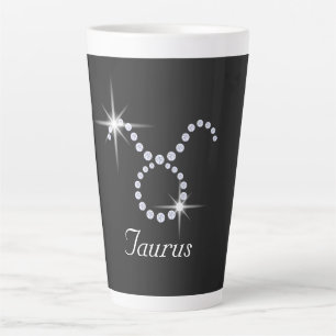 Sparkly Diamond Taurus  Latte Mug