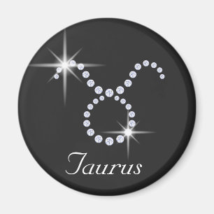 Sparkly Diamond Taurus  Magnet