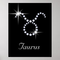 Sparkly Diamond Taurus Symbol