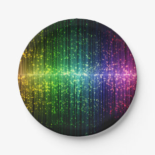 Sparkly Disco Tinsel Paper Plate