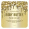 Sparkly Dripping Gold Glitter Body Butter Labels