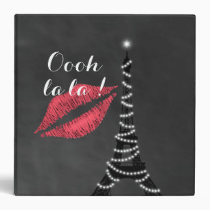 Sparkly Eiffel Tower Binder