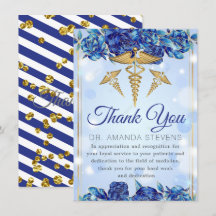 Sparkly Elegant Doctor | Nurse Thank You Card