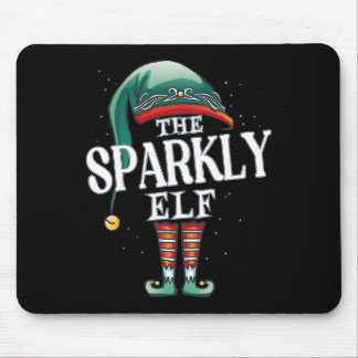 Sparkly Elf Christmas Group Xmas Pajama Party Mouse Pad