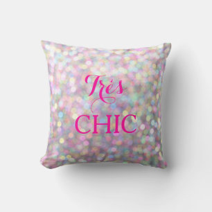 Sparkly Fuchsia Very CHIC Pillow