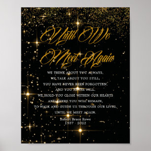 Sparkly Funeral Poem Sign
