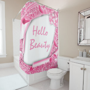 Sparkly Glitter 3D PINK Frame HELLO Girly