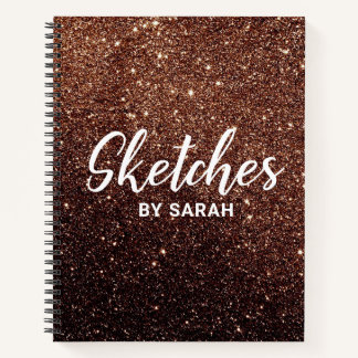 Sparkly Glitter Artist Sketchbook Notebook Notepad