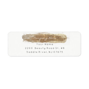 Sparkly Glitter Bright Ivory Foxier Return Adress
