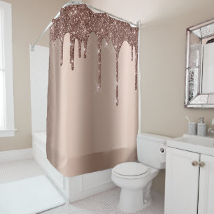 Sparkly Glitter Drips Pink Rose Gold Blush Girly
