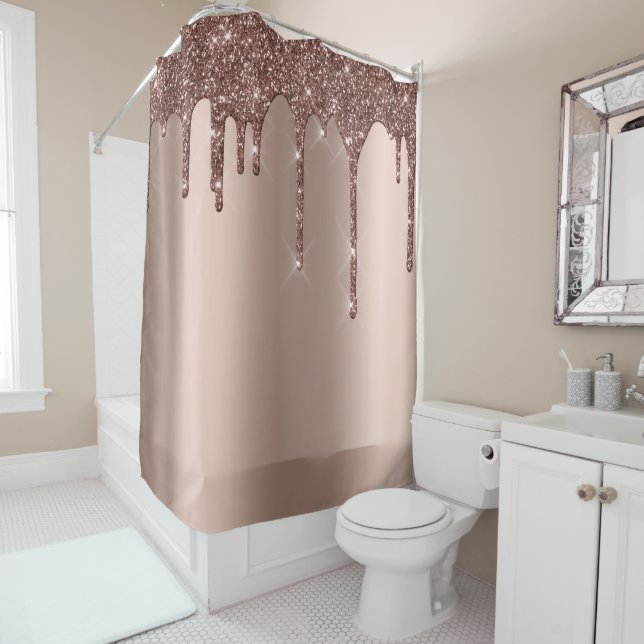 Sparkly Glitter Drips Pink Rose Gold Blush Girly (In Situ)
