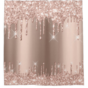 Sparkly Glitter Drips Pink Rose Gold Blush Girly