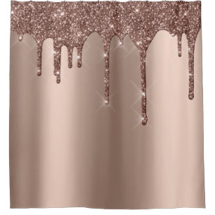 Sparkly Glitter Drips  Rose Gold Skinny Girly