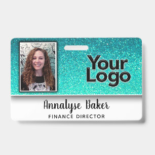 Sparkly Glitter Professional CNA Nurse Photo Name Badge