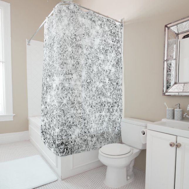 Sparkly Glitter Silver Grey Grey  Abstract Modern (In Situ)