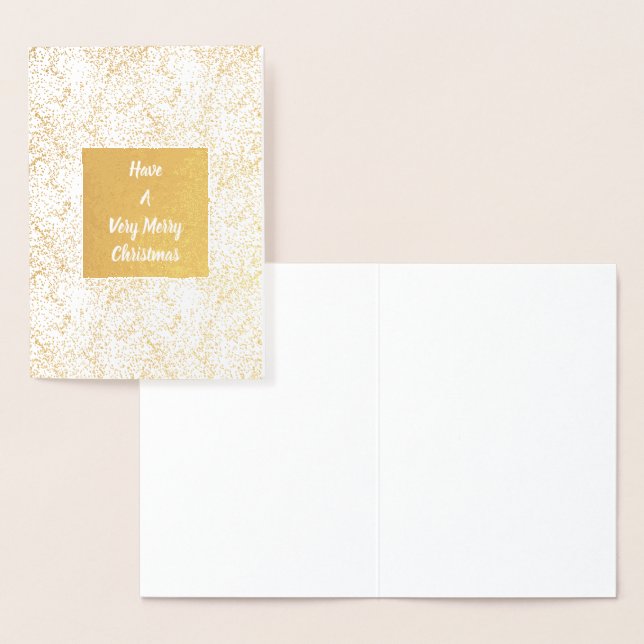 Sparkly Gold Confetti Christmas Foil Card (Display)