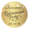 Sparkly Gold Retirement Stickers