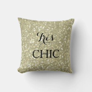 Sparkly Gold Very CHIC Pillow