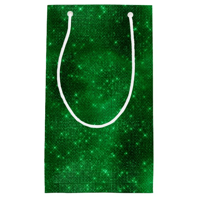 Sparkly Green Foil Small Gift Bag (Front)