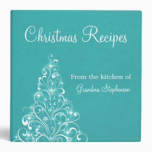 Sparkly Holiday Tree Classeur (2 pouces), Aqua