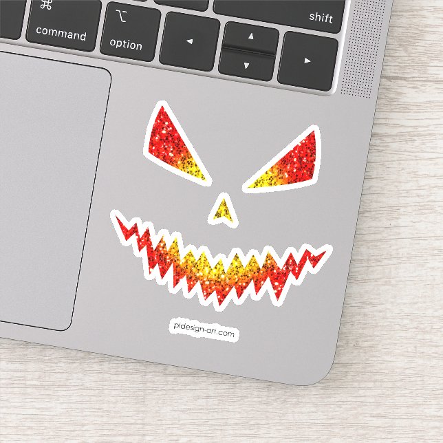 Sparkly Jack O'Lantern face Halloween (Detail)