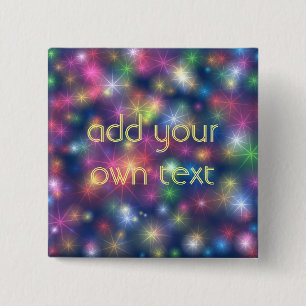 Sparkly Lights 2 Inch Square Button