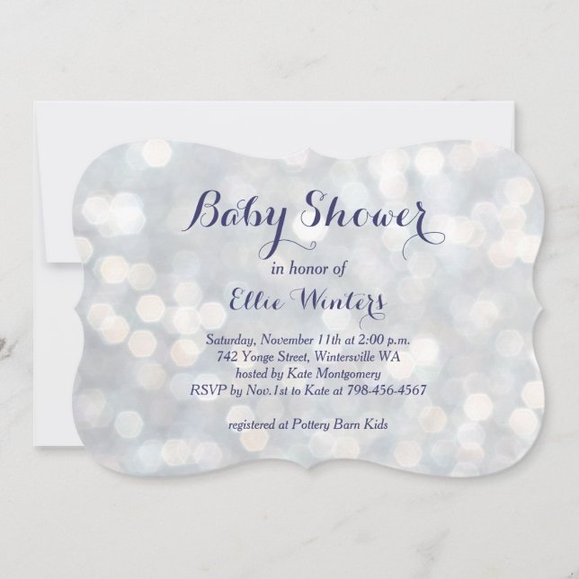 Sparkly Lights Baby Shower Invitation (Front)