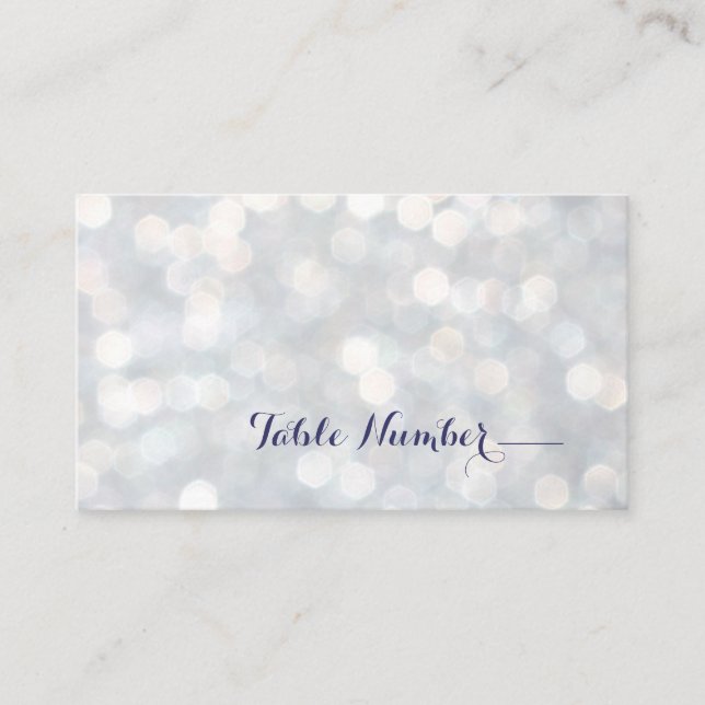 Sparkly Lights Escort Card (Front)