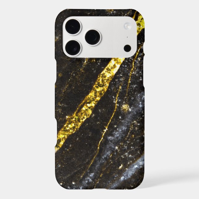 Sparkly line gold black chic abstract bling (Back)