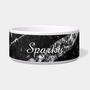Sparkly line silver black chic abstract Pet name