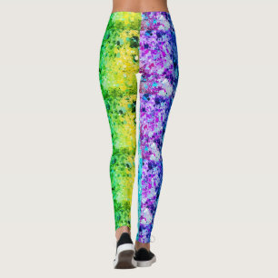 Sparkly Looking Jewel Colours on Customized Modern Leggings