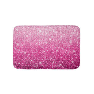 Sparkly Luxury Pink Gradient Bath Mat