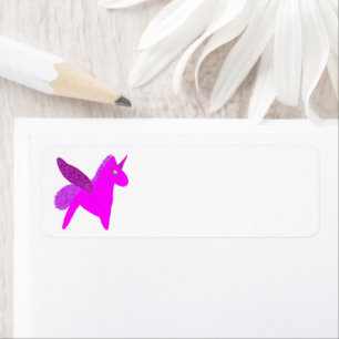 Sparkly magenta unicorn glitter pegasus