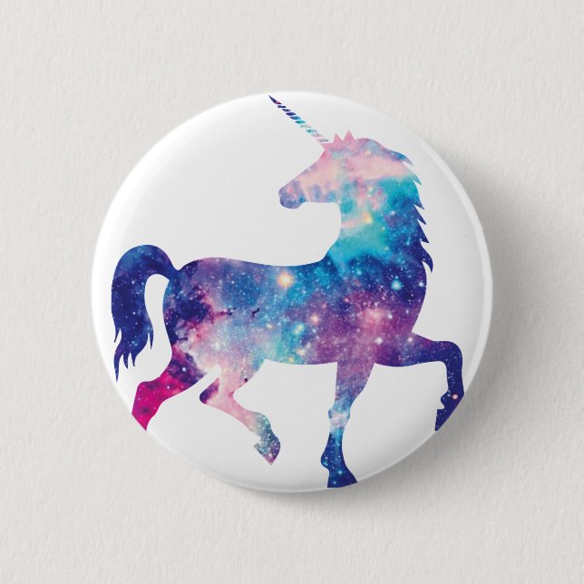 Sparkly Magical Unicorn 2 Inch Round Button (Front)