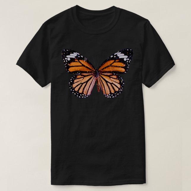 Sparkly Monarch Butterfly T-Shirt (Design Front)