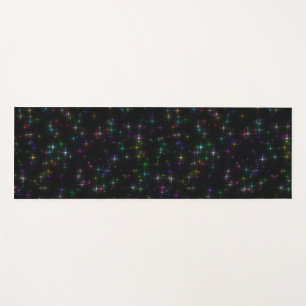 Sparkly Multicolor Stars Yoga Mat