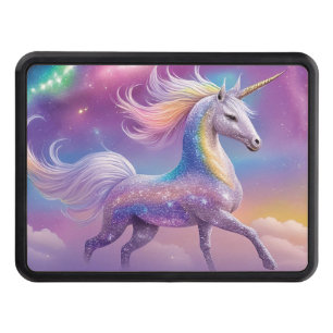 Sparkly Mystical Fantasy Unicorn Nonbinary Truck Trailer Hitch Cover
