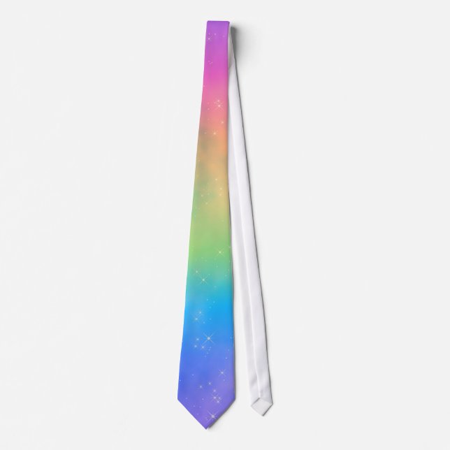 Sparkly Neon Rainbow Tie (Front)