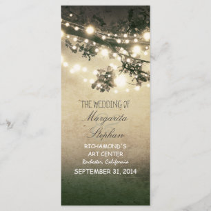 sparkly night lights romantic wedding programs