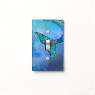 Sparkly Ocean Mermaid Fin Tail Enchanted Light Switch Cover