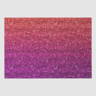 Sparkly Orange and Purple Gradient Glitter Tissue Paper