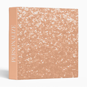 Sparkly peach faux sparkles colour of year 2024 binder